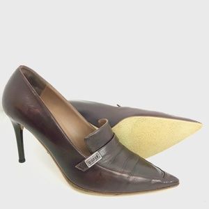 Gucci Leather Womens Pointed Toe 3" Heel  7.5